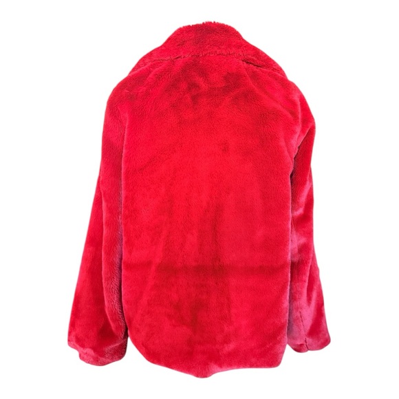 Avec Les Filles Red Faux Fur Coat - Picture 4 of 5